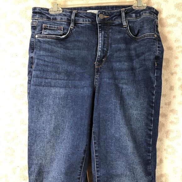 Nine west jeans women’s 12 blue denim dark boot cut stretch - Picture 3 of 9